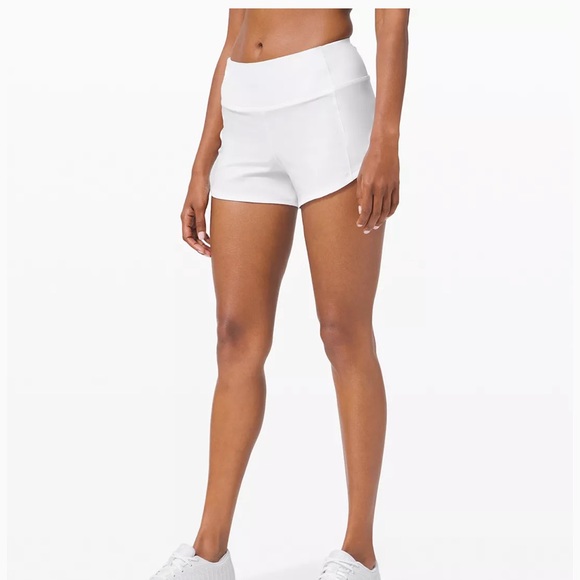 lululemon athletica Pants - lululemon white speed up shorts